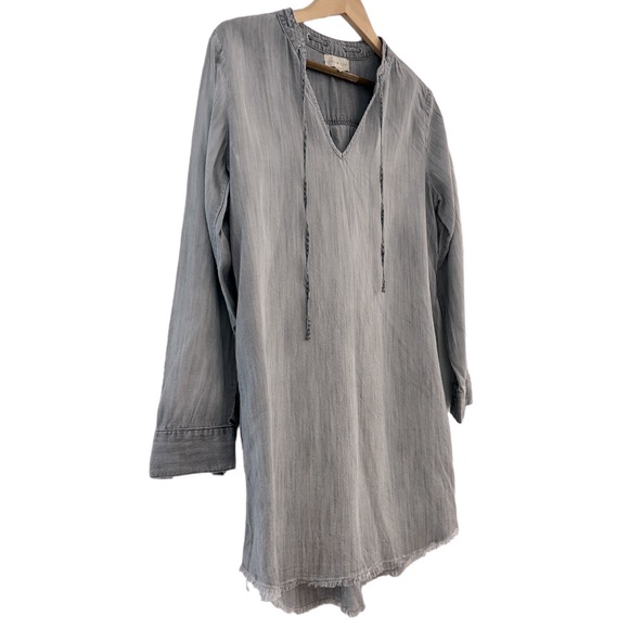 Cloth & Stone Tie Neck Shirtdress. - Picture 5 of 6